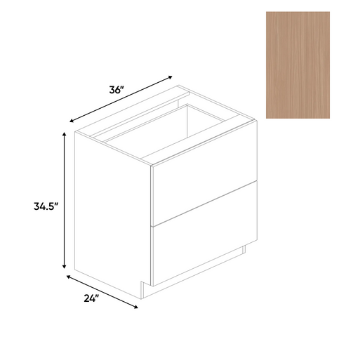 RTA - Picasso Textured - 2 Drawer Base Cabinet - 36