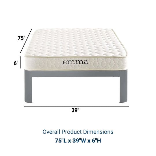 Emma 6" Memory Foam Mattress with 10 Years Warranty