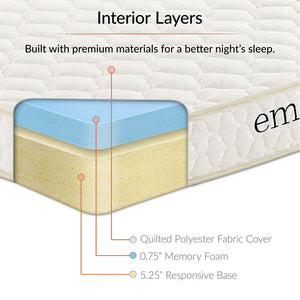 Emma 6" Memory Foam Mattress with 10 Years Warranty