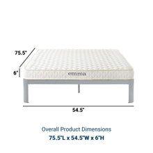 Load image into Gallery viewer, Emma 6&quot; Memory Foam Mattress with 10 Years Warranty