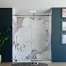 Load image into Gallery viewer, 60&quot; X 76&quot; Armani Grey Alcove Shower Wall Kit - Shower Door / Wall System / Solid Surface Shower Base Tray with Covered Drain