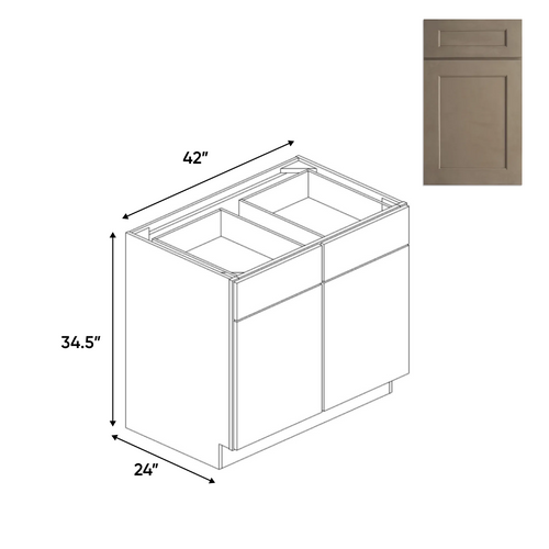 RTA - Newport Millstone - Double Door Base Cabinet - 42