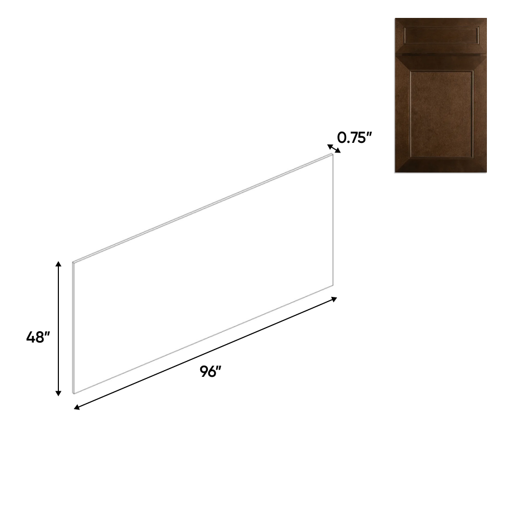 RTA - Portland Chestnut - Edge Banded Panels - 48