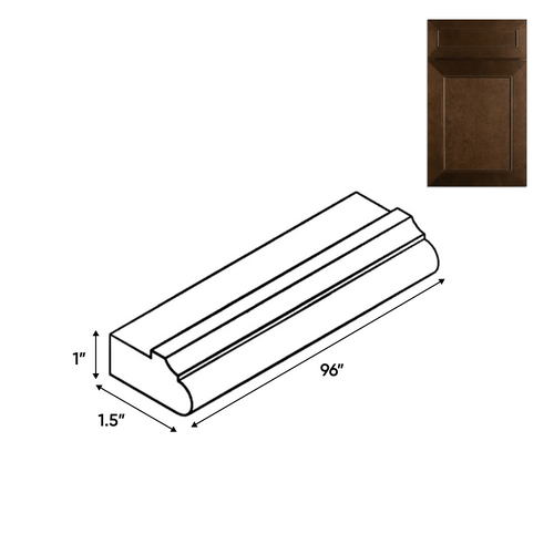 RTA - Portland Chestnut - Light Rail Molding - 96