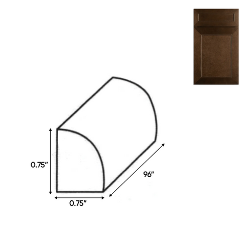 RTA - Portland Chestnut - Quarter Round Molding - 96