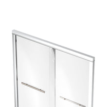 Load image into Gallery viewer, Ivanees 60 In. W X 76 In. H Framed dual Sliding glass Shower Door with Double Handles &amp; (8 mm) Clear Tempered Glass