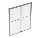 Load image into Gallery viewer, Ivanees 60 In. W X 76 In. H Framed dual Sliding glass Shower Door with Double Handles &amp; (8 mm) Clear Tempered Glass