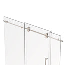 Load image into Gallery viewer, Ivanees 72 In. W X 76 In. H Frameless Single Sliding Glass Shower Door With 3 Glass Panels &amp; 8mm Clear Tempered Glass- Barn Door Style
