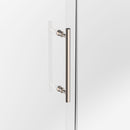 Load image into Gallery viewer, Ivanees 72 In. W X 76 In. H Frameless Single Sliding Glass Shower Door With 3 Glass Panels &amp; 8mm Clear Tempered Glass- Barn Door Style