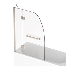 Load image into Gallery viewer, Ivanees 60 In. H x 45 In. W Hinged Frameless French Glass Bathtub Door