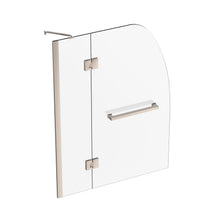 Load image into Gallery viewer, Ivanees 60 In. H x 45 In. W Hinged Frameless French Glass Bathtub Door