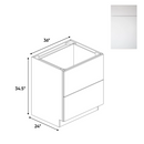 Load image into Gallery viewer, RTA - Sonoma White - Double Drawer Base Cabinets - 36&quot;W x 34.5&quot;H x 24&quot;D