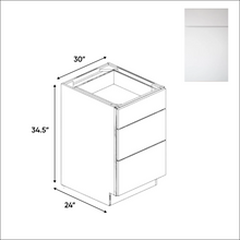 Load image into Gallery viewer, RTA - Sonoma White - Three Drawer Base Cabinets - 30&quot;W x 34.5&quot;H x 24&quot;D
