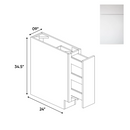 Load image into Gallery viewer, RTA - Sonoma White - Spice Rack Base Cabinets - 9&quot;W x 34.5&quot;H x 24&quot;D