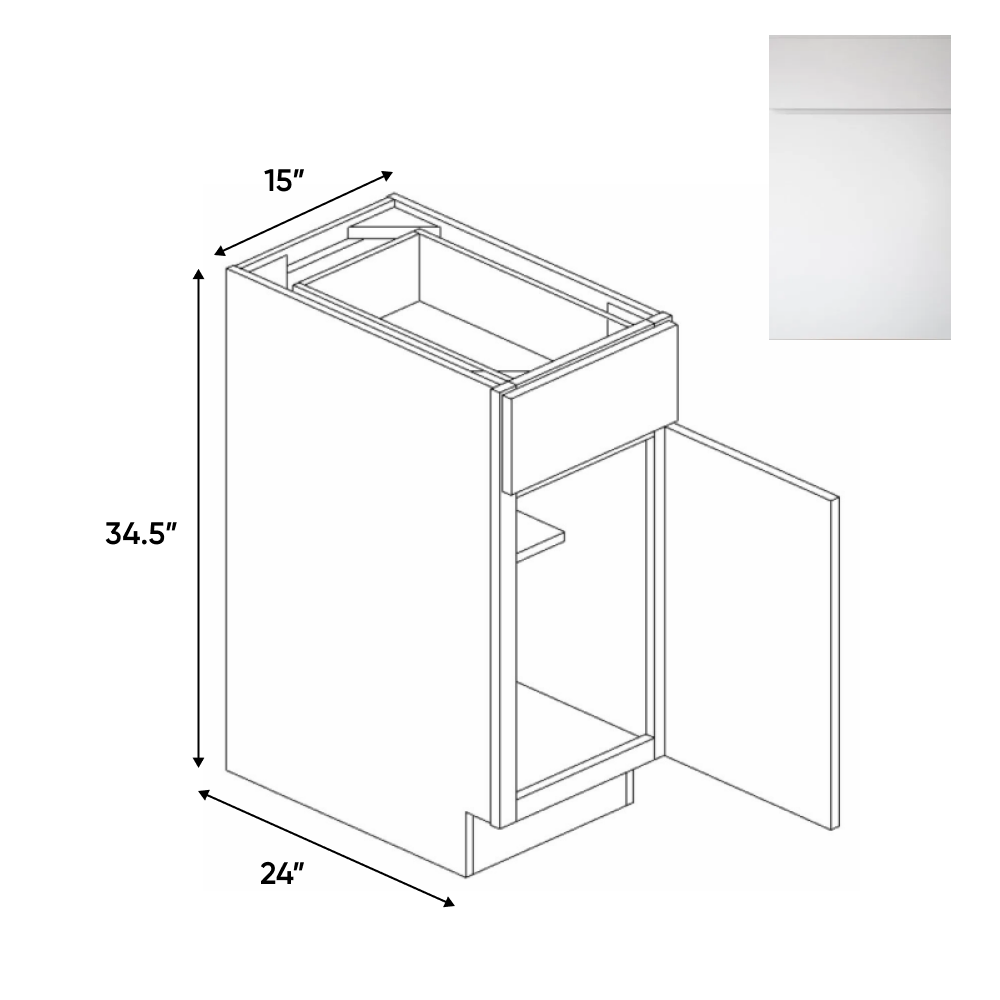 RTA - Sonoma White - Single Door Cabinets - 15