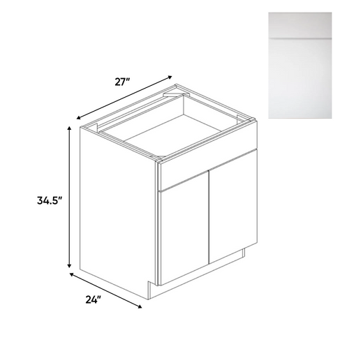 RTA - Sonoma White - Full Height Double Door Base Cabinets - 27