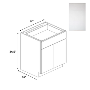 RTA - Sonoma White - Full Height Double Door Base Cabinets - 27"W x 34.5"H x 24"D