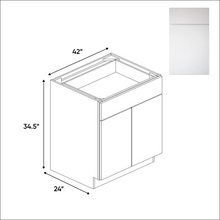 Load image into Gallery viewer, RTA - Sonoma White - Full Height Double Door Base Cabinets - 42&quot;W x 34.5&quot;H x 24&quot;D