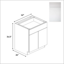 Load image into Gallery viewer, RTA - Sonoma White - Full Height Double Door Base Cabinets - 42&quot;W x 34.5&quot;H x 24&quot;D