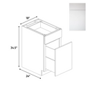 Load image into Gallery viewer, RTA - Sonoma White - Waste Basket Base Cabinets - 18&quot;W x 34.5&quot;H x 24&quot;D