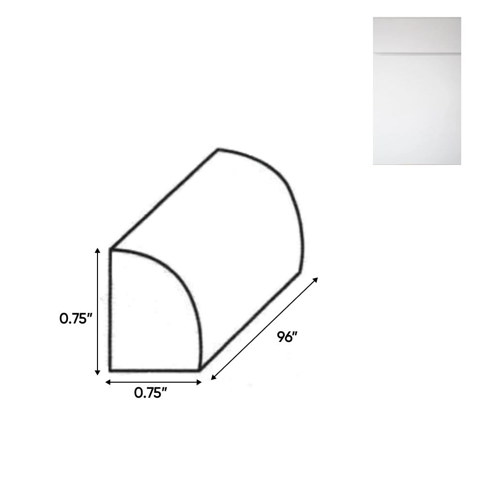 RTA - Sonoma White - Quarter Round Molding - 96