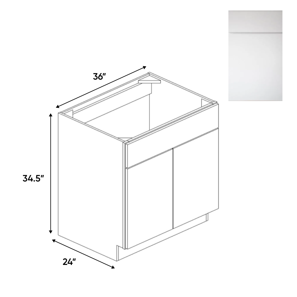 RTA - Sonoma White - Sink Base Cabinets - 36