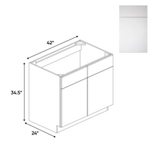 Load image into Gallery viewer, RTA - Sonoma White - Sink Base Cabinets - 42&quot;W x 34.5&quot;H x 24&quot;D