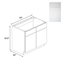 Load image into Gallery viewer, RTA - Sonoma White - Sink Base Cabinets - 42&quot;W x 34.5&quot;H x 24&quot;D