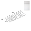 Load image into Gallery viewer, RTA - Sonoma White - Stem Glass Holder - 30&quot;W x 1.5&quot;H x 12&quot;D