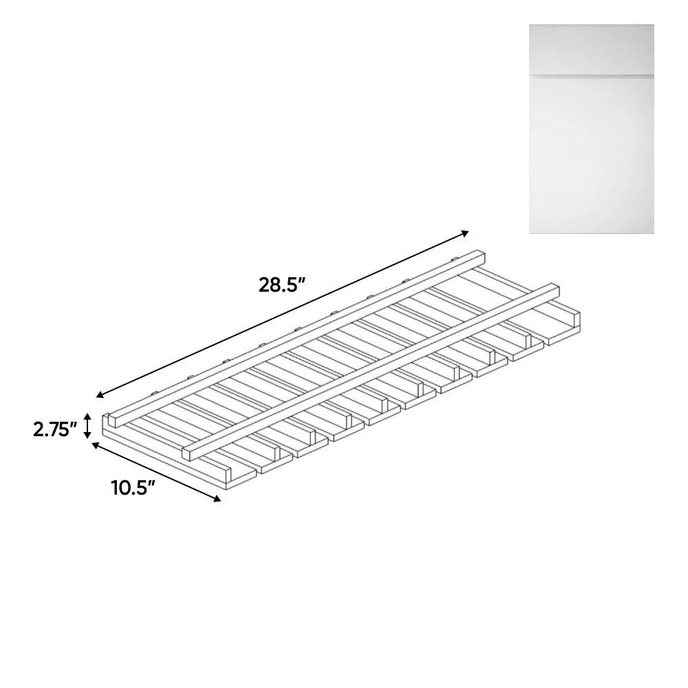 RTA - Sonoma White - Stem Glass Holder - 30