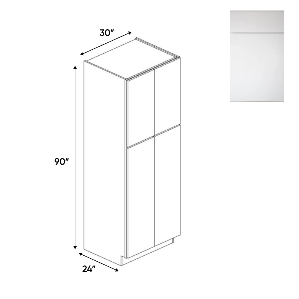 RTA - Sonoma White - Double Door Pantry Cabinets - 30
