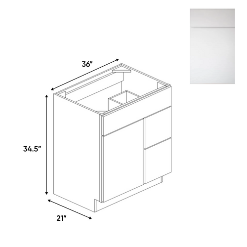 RTA - Sonoma White - Vanity Sink Drawer Base Cabinets - 36