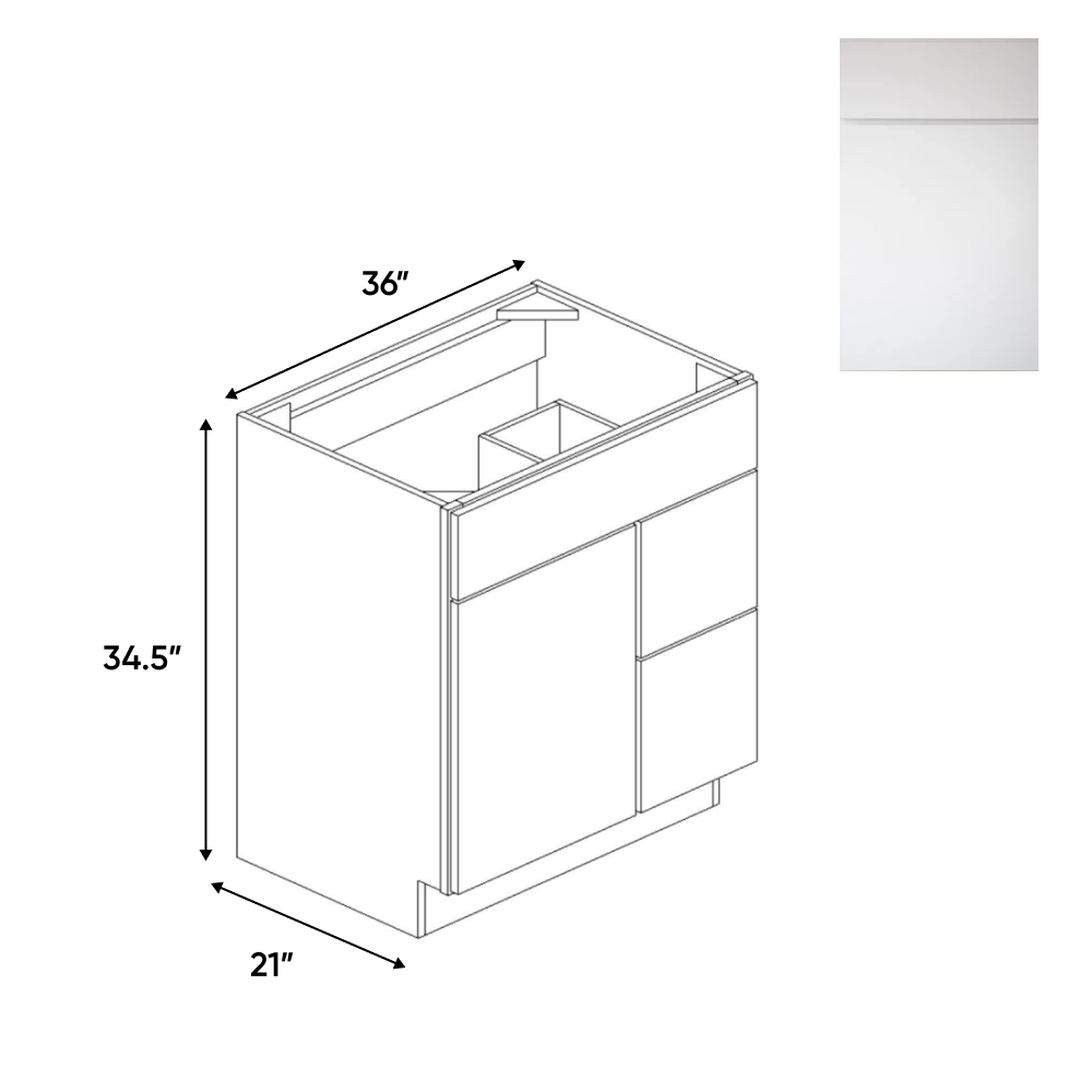 RTA - Sonoma White - Vanity Sink Drawer Base Cabinets - 36