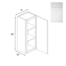 Load image into Gallery viewer, RTA - Sonoma White - 42&quot;Height Single Door Wall Cabinets - 9&quot;W x 42&quot;H x 12&quot;D