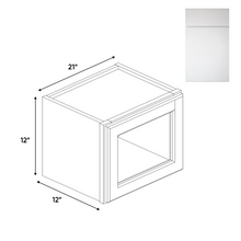 Load image into Gallery viewer, RTA - Sonoma White - Single Glass Door Wall Cabinets - 21&quot;W x 12&quot;H x 12&quot;D