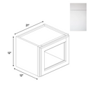 Load image into Gallery viewer, RTA - Sonoma White - Single Glass Door Wall Cabinets - 21&quot;W x 12&quot;H x 12&quot;D