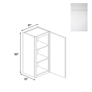 RTA - Sonoma White - 30"Height Single Door Wall Cabinets - 21"W x 30"H x 12"D