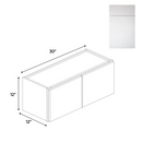 Load image into Gallery viewer, RTA - Sonoma White - 12&quot;Height Double Door Wall Cabinets - 30&quot;W x 12&quot;H x 12&quot;D