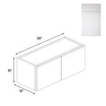 Load image into Gallery viewer, RTA - Sonoma White - 15&quot;Height Double Door Wall Cabinets - 30&quot;W x 15&quot;H x 12&quot;D