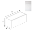 Load image into Gallery viewer, RTA - Sonoma White - 15&quot;Height Double Door Wall Cabinets - 30&quot;W x 15&quot;H x 12&quot;D
