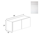Load image into Gallery viewer, RTA - Sonoma White - 21&quot;Height Double Door Wall Cabinets - 36&quot;W x 21&quot;H x 12&quot;D