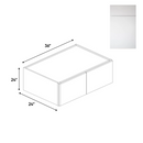 Load image into Gallery viewer, RTA - Sonoma White - 24&quot;Deep Double Door Wall Cabinets - 36&quot;W x 24&quot;H x 24&quot;D