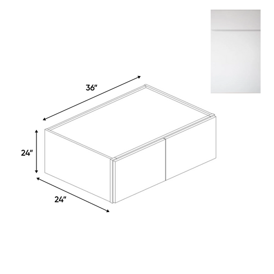 RTA - Sonoma White - 24"Deep Double Door Wall Cabinets - 36"W x 24"H x 24"D