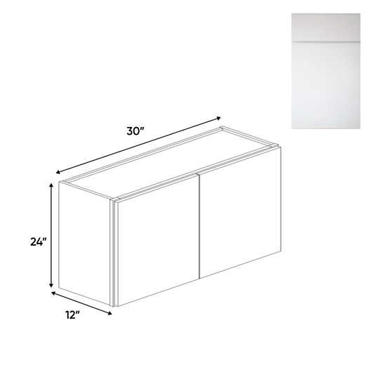 RTA - Sonoma White - 24"Height Double Door Wall Cabinets - 36"W x 24"H x 12"D