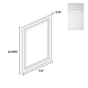 RTA - Sonoma White - Decorative End Panel Doors - 11.5"W x 34.93"H x 0.75"D
