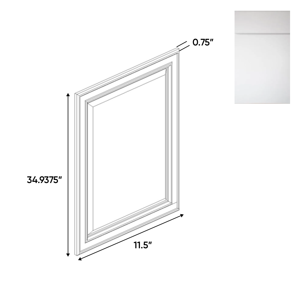 RTA - Sonoma White - Decorative End Panel Doors - 11.5