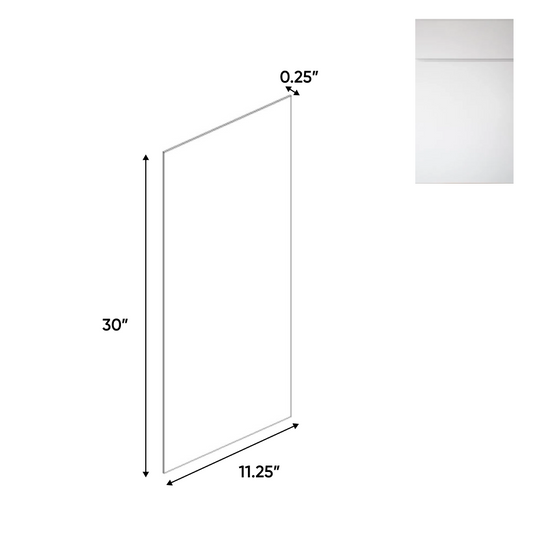 RTA - Sonoma White - Side Finished Skins - 11.25"W x 30"H x 0.25"D