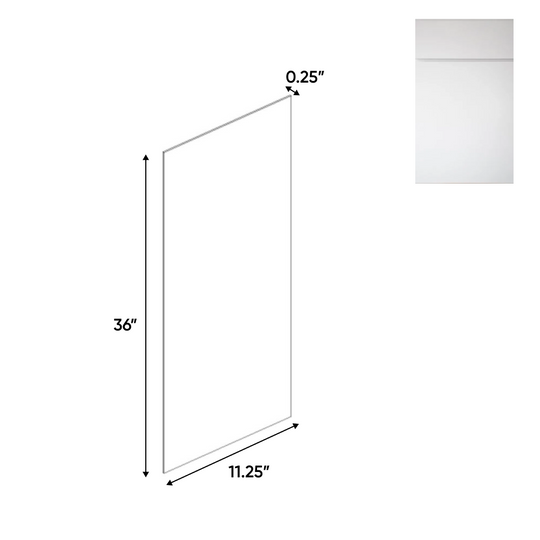 RTA - Sonoma White - Side Finished Skins - 11.25"W x 36"H x 0.25"D