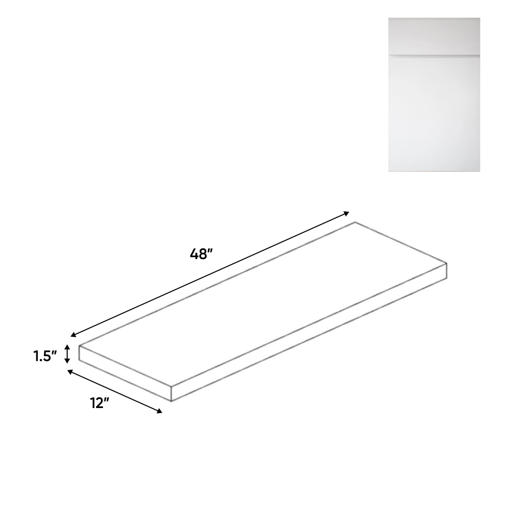 RTA - Sonoma White - Wall Shelf - 48