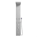 Load image into Gallery viewer, 53 in. 6-Jet Stainless Steel Shower Panel System w/ Fixed Rainfall &amp; Waterfall Shower Head, Tub Spout &amp; Handheld, Jet Massage Feature